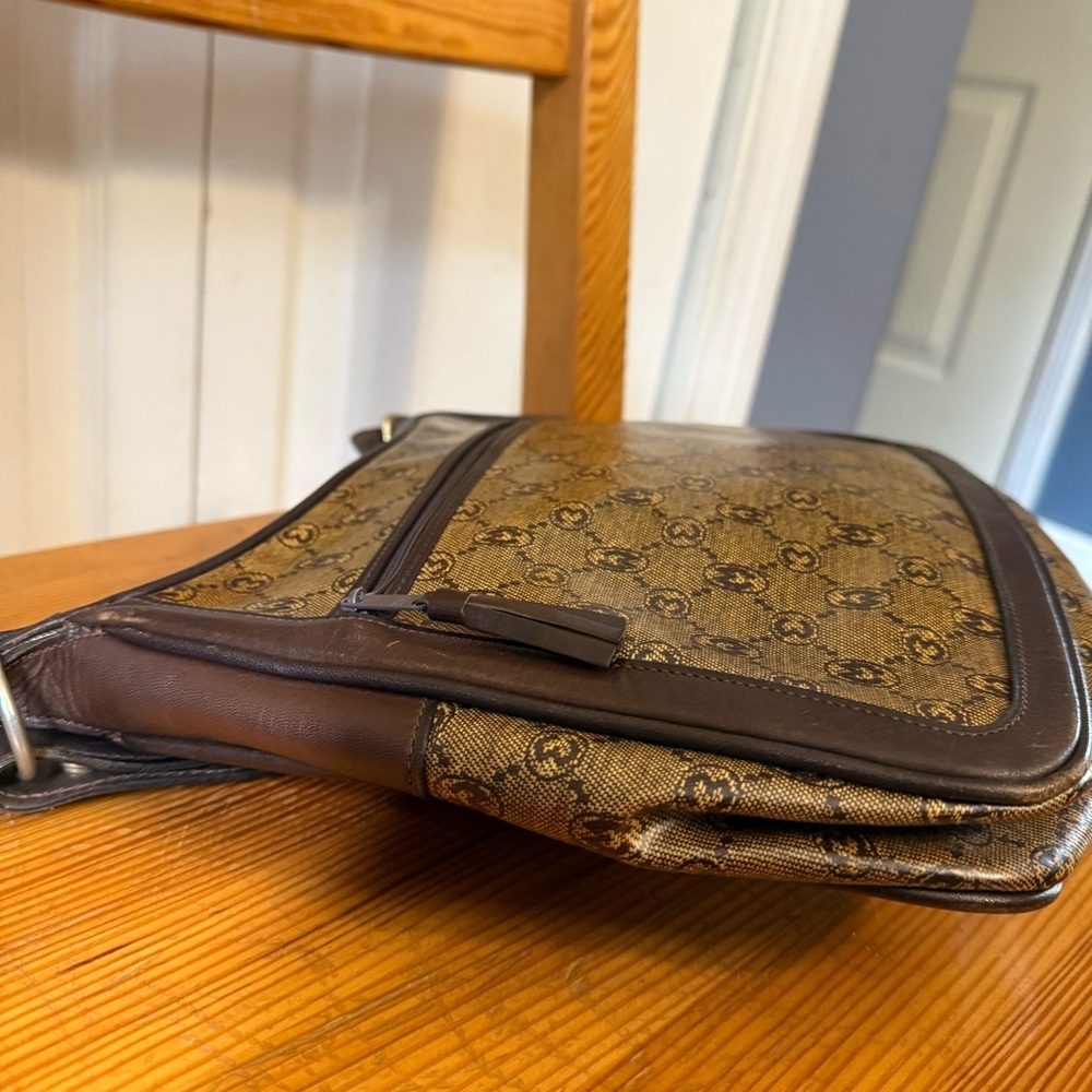 Morabito Vintage Leather Elegant Brown Designer Shoulder Bag - Picture 5 of 7